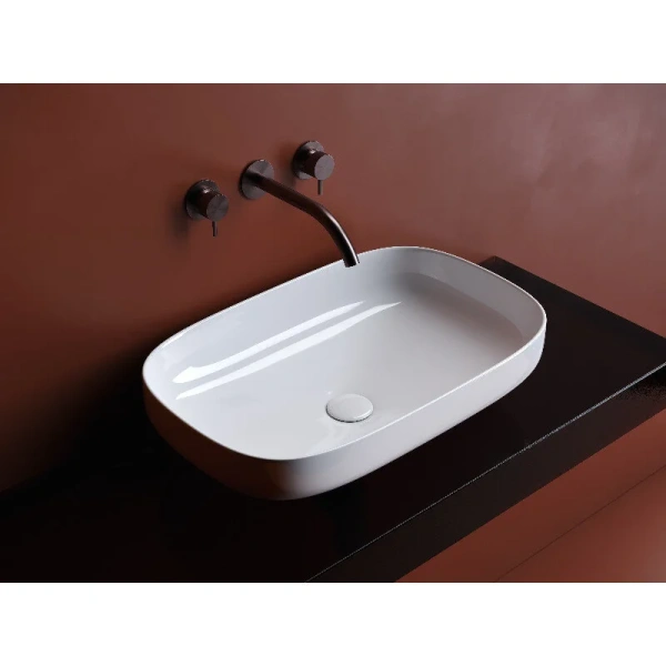 Раковина Ceramica Nova Element 60 см белая CN5030 (детальная фотография), накладные (на столешницу), пристенные