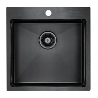 Мойка для кухни Paulmark Velten 51 см вороненая сталь