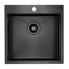 Мойка для кухни Paulmark Velten 51 см вороненая сталь