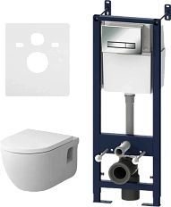 Унитаз с инсталляцией Am.Pm Like с сиденьем микролифт и клавишей