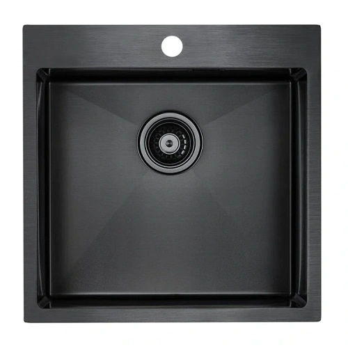 Мойка для кухни Paulmark Velten 51 см вороненая сталь - фото 3