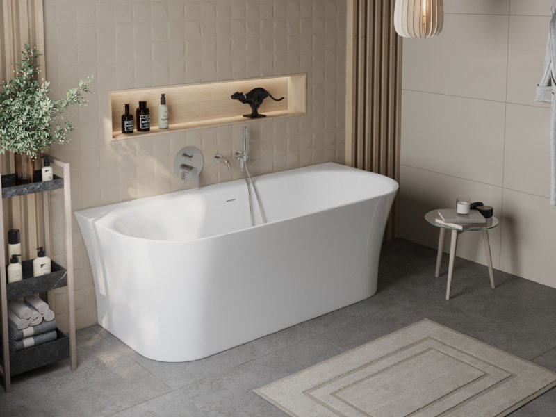 Ванна акриловая BelBagno 170x75 см пристенная BB711-1700-750 (детальная фотография), акриловые