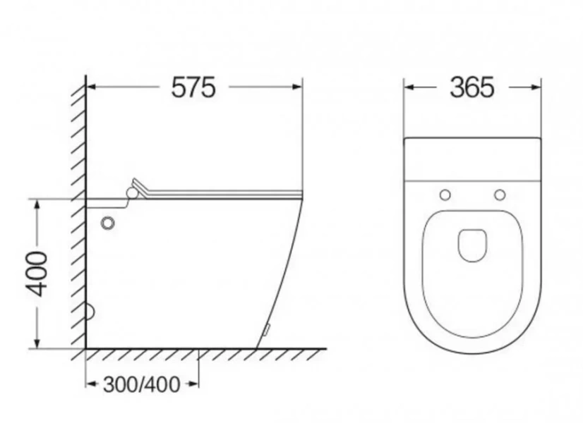 Унитаз напольный SantiLine черный SL-5030MB (детальная фотография), приставные, встраиваемые