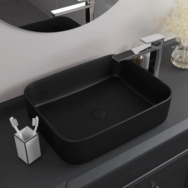 Раковина IDDIS Bridge 50 см черная матовая BRIBM05i27 (детальная фотография), черные