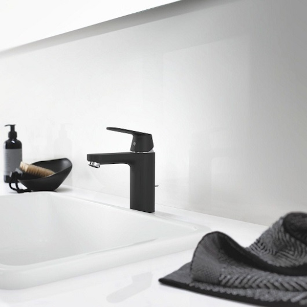 Смеситель для раковины Grohe Eurosmart Cosmopolitan черный сатин 23327KW0 (детальная фотография), современные, hi-tech