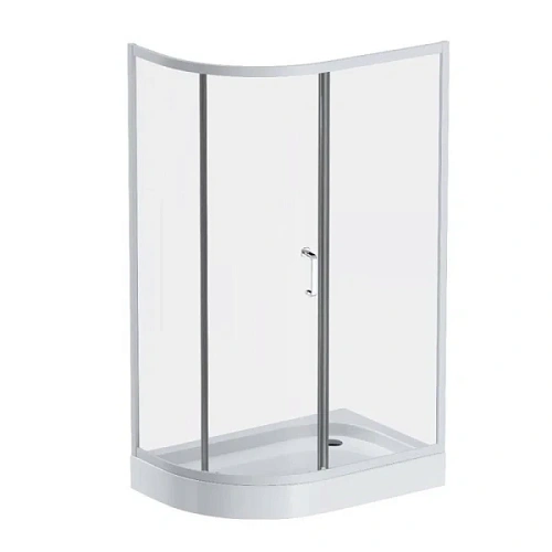 Душевой уголок Am.Pm Like 120x80 см стекло прозрачное, профиль матовый хром - фото 1