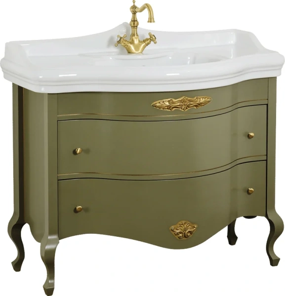 Тумба под раковину напольная Migliore Impero 106 см Oliva 25962 (детальная фотография), классика, ретро, в стиле прованс
