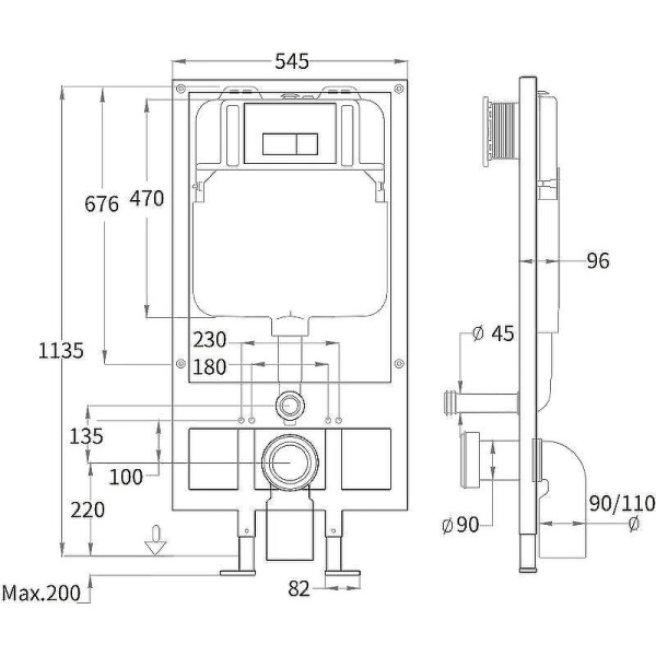 Схема (детальная фотография), для унитаза