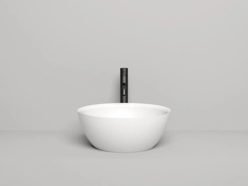 Раковина Salini Alda 02 42 см без донного клапана 1102110G (детальная фотография), накладные (на столешницу), пристенные