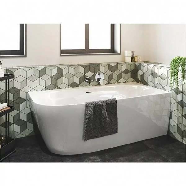 Ванна акриловая Riho Omega Corner B097001005/B098001005, 170 x 80 см, литые панели слева/справа, цвет белый (детальная фотография), 170х80