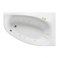 Ванна гидромассажная Excellent Kameleon Line 170 x 110 см, правая, белый/золото, WAEX.KMP17.LINE.GL