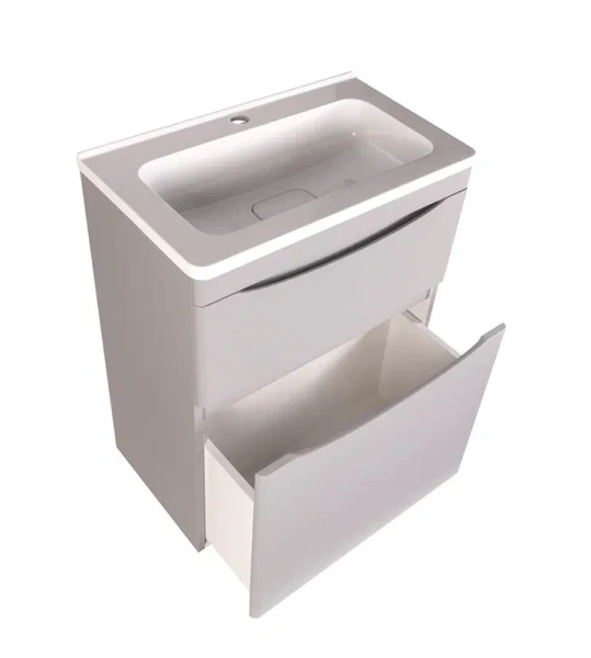 Тумба под раковину напольная Style Line Бергамо 60 см серая СС-00002309 (детальная фотография), напольная, пристенная