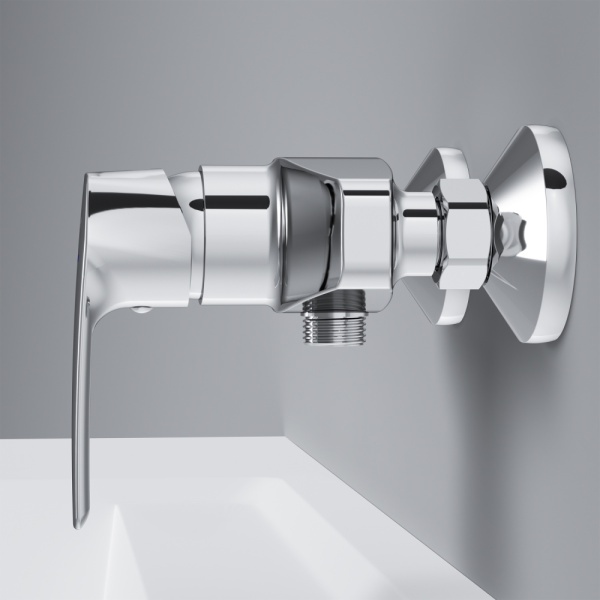 Смеситель для душа Am.Pm Gem хром F90A20000 (детальная фотография), из латуни, недорогие, округлая форма