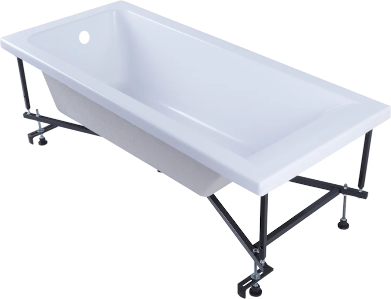 Ванна акриловая Aquanet Bright 175x75 см с каркасом 216660 (детальная фотография), прямоугольные