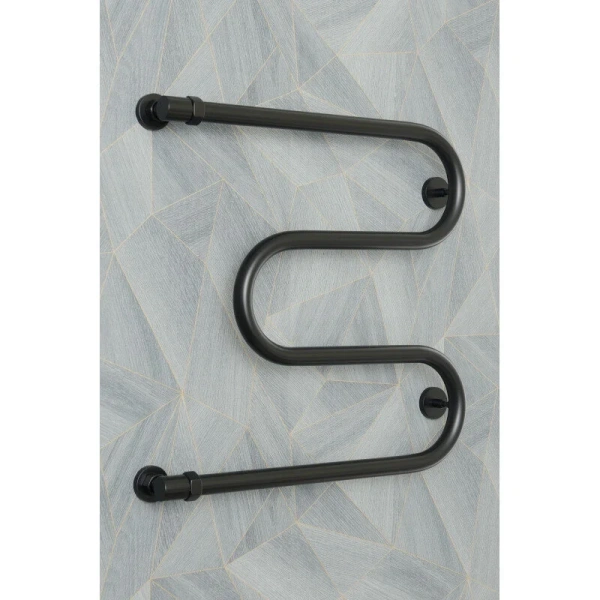 Полотенцесушитель водяной Сунержа М-образный 50х50 см черный матовый 31-4007-5050 (детальная фотография), черный