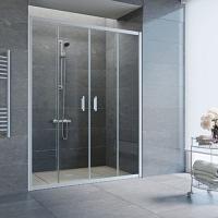 Душевая дверь профиль матовый хром стекло прозрачное Vegas-glass