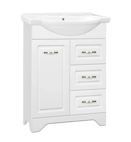 Тумба под раковину напольная Style Line Олеандр-2 62 см белая - фото 1