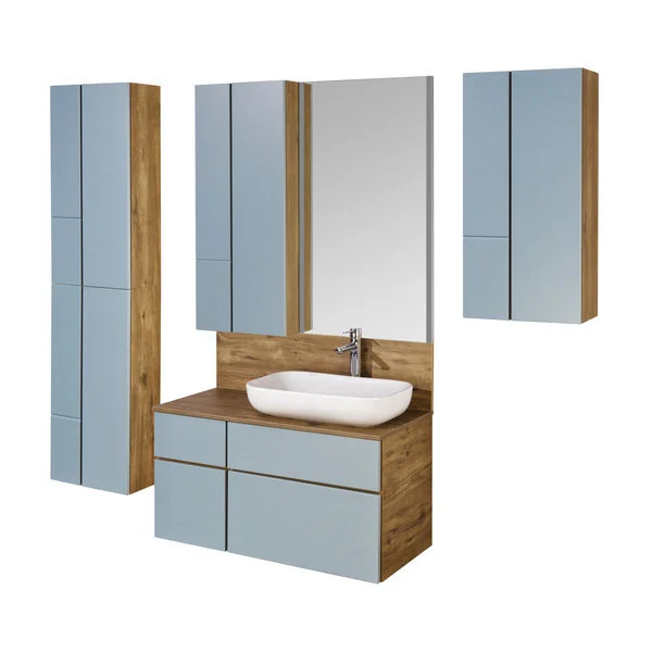 Шкаф подвесной Акватон Мишель 43 см дуб рустикальный/фьорд 1A243903MIX30 (детальная фотография), 45 см