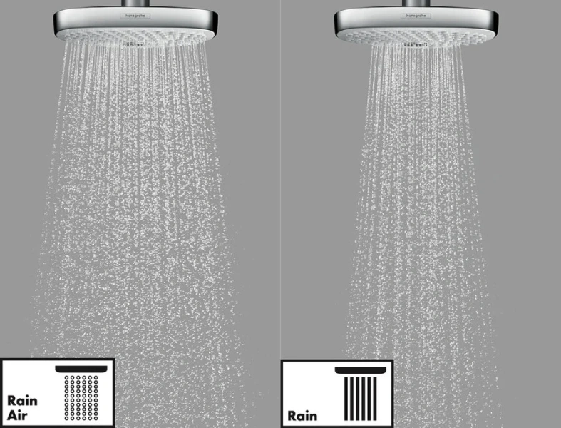 Верхний душ хром-белый Hansgrohe Raindance Select 27384400 (детальная фотография), нет в наличии