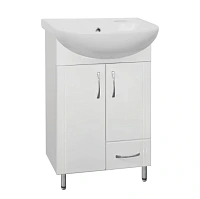Тумба под раковину напольная Style Line Эко Стандарт 46 см белая
