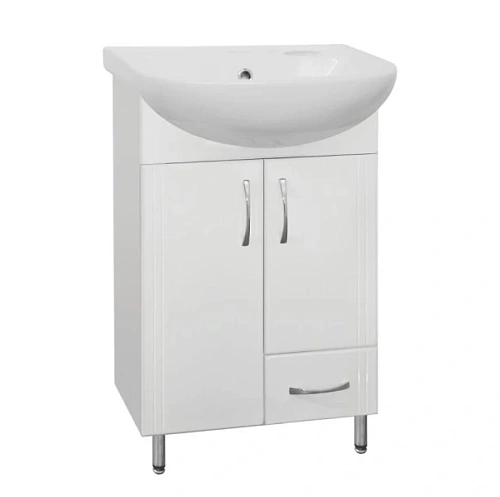 Тумба под раковину напольная Style Line Эко Стандарт 46 см белая - фото 1