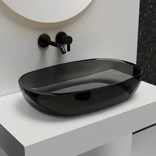 Раковина Abber Kristall 60 см черная - фото 5