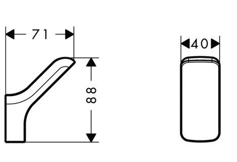 Крючок для ванной Axor Urquiola 42401000 (детальная фотография), хром