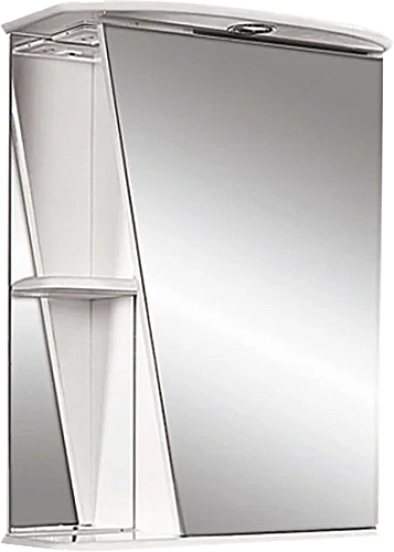 Зеркальный шкаф с подсветкой Misty Бриз 55 см белый, правый - фото 2