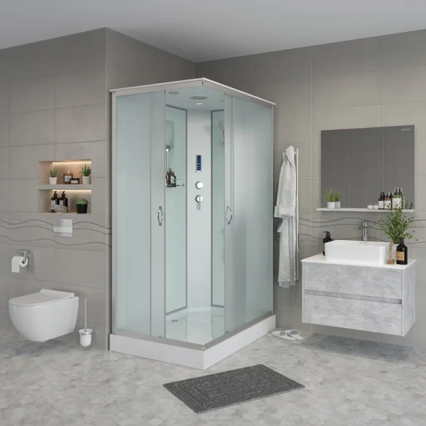 Душевая кабина Niagara Classic 90х70 см стекло матовое 439753QP (детальная фотография), c низким поддоном