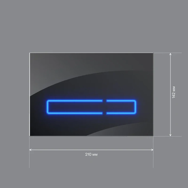 Клавиша смыва Am.Pm Touch Pro черная глянцевая I0450A38 (детальная фотография), черные