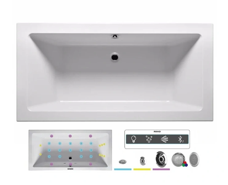 Ванна гидромассажная Riho Lugo 180 x 80 см, JOY BT0200500000000_JOY (детальная фотография)