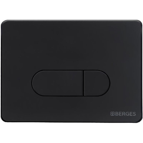Клавиша смыва BERGES Novum D5 черная Soft Touch 040035 (детальная фотография)