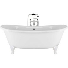 Ванна чугунная Devon & Devon Admiral 182х81 см без отверстий под смеситель, ножки белые