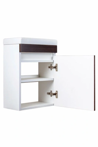 Тумба под раковину подвесная Style Line Compact 40 см венге СС-00000417 (детальная фотография), подвесная, пристенная