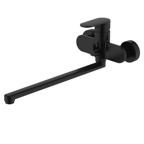 Душевой комплект Акватек Ника черный матовый AQ1833MB (детальная фотография), современные, hi-tech