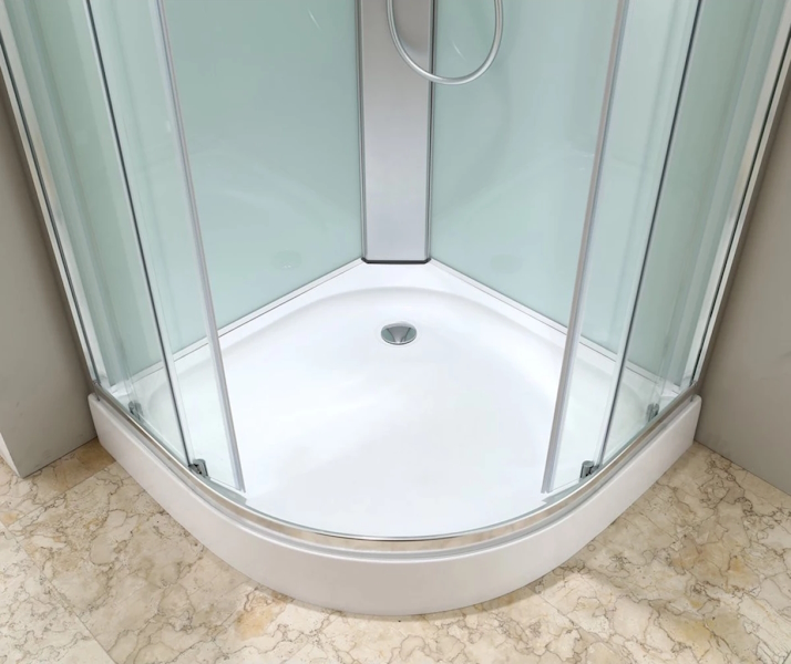 Душевая кабина Black&White Galaxy 90x90 см стекло прозрачное 8503900 (детальная фотография), хромированный профиль