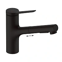 Смеситель для кухни Hansgrohe Zesis M33 черный матовый