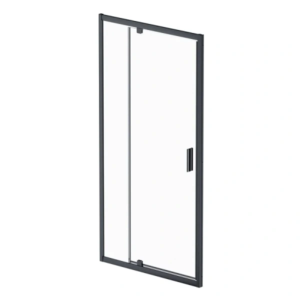 Душевая дверь в нишу Am.Pm Gem 100 см профиль черный W90G-100-1P-BT (детальная фотография)