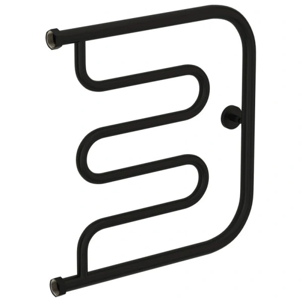 Полотенцесушитель водяной Сунержа Лира+ 50х50 см черный матовый 31-4011-5050 (детальная фотография)