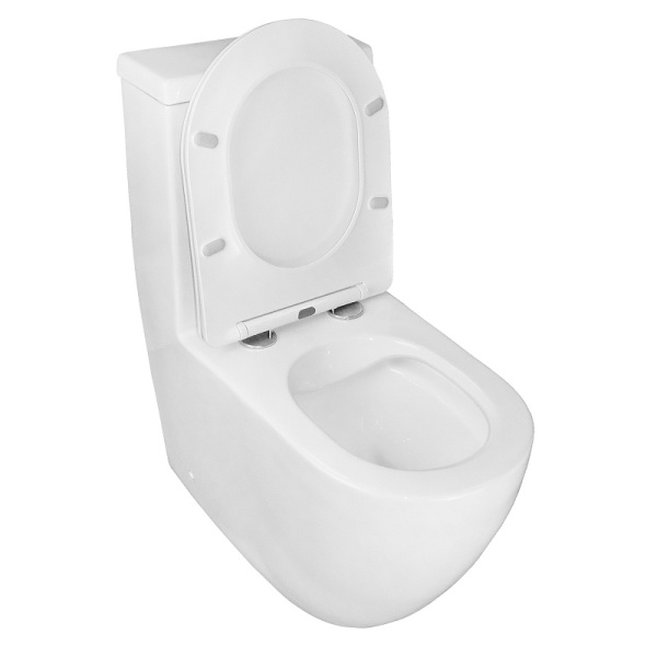 Унитаз моноблок Azario Morano безободковый AZ-1001 (детальная фотография), с бачком