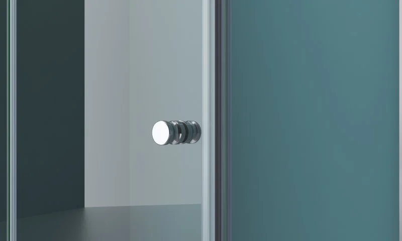 Душевой уголок BelBagno Albano 80х100 см с прозрачным стеклом, профиль хром ALBANO-ASH-1-80/100-C-Cr (детальная фотография), стеклянные, угловые, без поддона