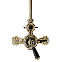 Смеситель для душа термостатический, светлое золото, Devon&Devon