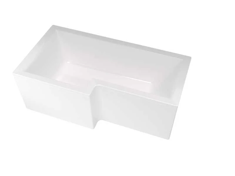 Ванна акриловая 1MarKa Linea, 165 х 85 см, асимметричная, цвет белый, левая/правая 01лин16585л (детальная фотография), акриловые