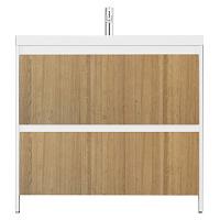 Тумба под раковину напольная Velvex Klaufs 88 см белая/шатане