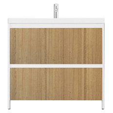 Тумба под раковину напольная Velvex Klaufs 88 см белая/шатане