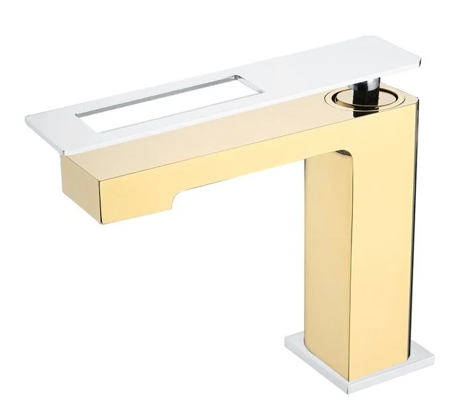 Смеситель для раковины Boheme Q золото/хром 141-GCR (детальная фотография)