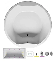 Ванна гидромассажная акриловая Riho Colorado 180 x 180 см, FLOW