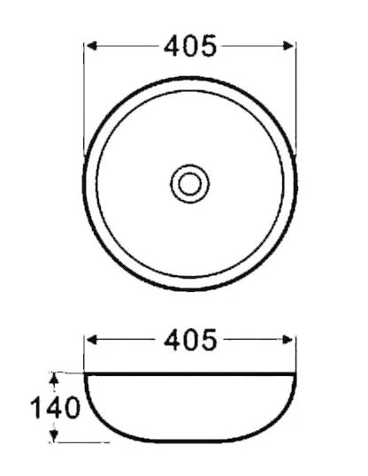 Раковина Azario 40.5 см накладная AZ-3216 SP (детальная фотография), современные, hi-tech