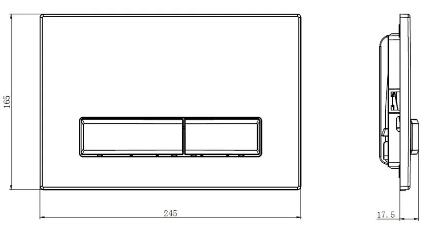 Клавиша смыва Charus Raiden матовый песок FP.321.51.01 (детальная фотография), в наличии