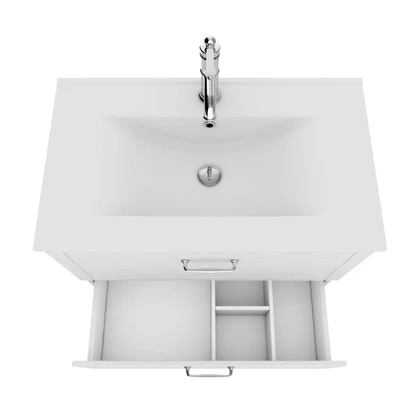 Тумба с раковиной напольная IDDIS Oxford OXF80W0i95K 80 см с перекатным организатором (детальная фотография), напольная, пристенная